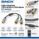SHD4600 - Cable 1 RCA hembra a 2 RCA macho stereo 0,2 mts