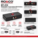 RO&CO BT-212 Distribuidor RCA Estéreo Reversible 1 Entrada a 2 Salidas