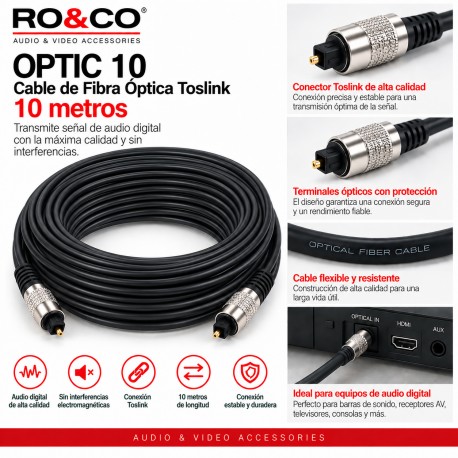 OPTIC-10.0 - Cable fibra óptica de 10.0 mts.