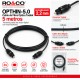 RO&CO OPTHIN-5.0 Cable de Fibra Óptica Toslink Ultradelgado 5 Metros Negro 2,2 mm