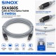 Sinox SXA5605 Cable de Fibra Óptica Toslink 5 Metros Gris 4 mm
