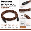 Proson PROPTIC-2.0 Cable de Fibra Óptica Toslink 2 Metros con Funda de Nylon