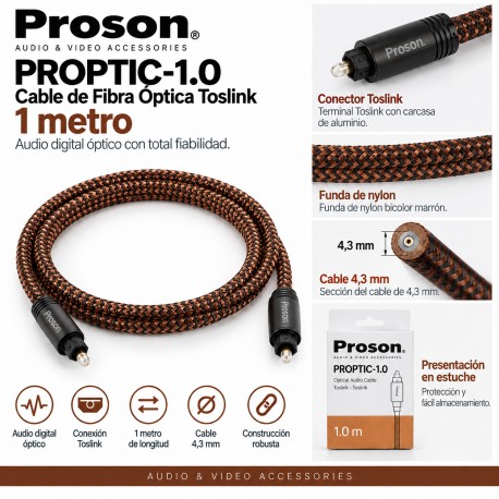 PROPTIC-1.0 - Cable fibra óptica de 1.0 mts.