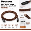 Proson PROPTIC-1.0 Cable de Fibra Óptica Toslink 1 Metro Nylon Bicolor