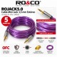 RO&CO ROJACK5.0 Cable Mini Jack 3,5 mm Estéreo Macho a Macho 5 Metros Púrpura