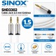 Sinox SHD3302 Cable Jack 3,5 mm Estéreo Macho a Macho 1,5 Metros Blanco