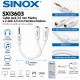 Sinox SXI3603 Cable Jack 3,5 mm Macho a 2 Jack 3,5 mm Hembra Estéreo 0,2 Metros Blanco