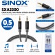 Sinox SXA3300 Cable Jack 3,5 mm Macho a Macho Estéreo 0,5 Metros