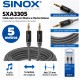 Sinox SXA3305 Cable Jack 3,5 mm Macho a Macho Estéreo 5 Metros