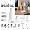Multibrackets TableHeadset Blanco – Soporte de Mesa para Auriculares Universal en Aluminio.