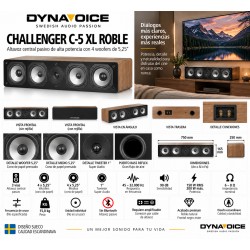 Dynavoice Challenger C-5 XL Roble Natural – Altavoz Central 4×5,25" 150 W RMS