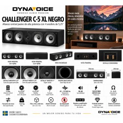 Dynavoice Challenger C-5 XL Negro – Altavoz Central 4×5,25" 150 W RMS