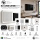 Pareja de altavoces de pared. Woofer 3". Ref. Flatbox Slim Mini.Blanco.