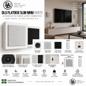 DLS Flatbox Slim Mini White – Pareja de altavoces de pared ultracompactos de 3", solo 8 cm de fondo