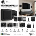 DLS Flatbox Slim Mini Black – Pareja de altavoces de pared ultracompactos de 3", solo 8 cm de fondo