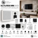 DLS Flatbox Mini White – Pareja de altavoces de pared HiFi de 2 vías, diseño Slim de 9,2 cm
