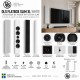 DLS Flatbox Slim XL White – Pareja de altavoces de pared HiFi Ultra Slim de 2 vías con radiadores pasivos