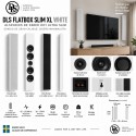 DLS Flatbox Slim XL White – Pareja de altavoces de pared HiFi Ultra Slim de 2 vías con radiadores pasivos