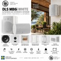 DLS MB6i White – Pareja de altavoces de Exterior e Interior 6,5” Sonido Potente y Resistente a la Intemperie