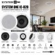 System One IC-820 – Pareja de altavoces empotrables de techo 8" 100 W 8 Ohm blancos