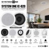 System One IC-820 – Pareja de altavoces empotrables de techo 8" 100 W 8 Ohm blancos