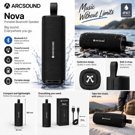 ArcSound - Altavoz portátil 30W con bluetooth. Ref. Nova