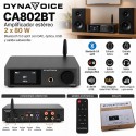 Dynavoice CA802BT – Amplificador Estéreo 2×80 W con Bluetooth 5.0 aptX, DAC, Óptica, USB y Subwoofer