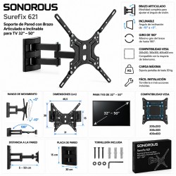 Sonorous - Soporte TV con brazo articulado Surefix 621.