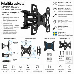 Multibrackets - Soporte TV con brazo articulado Ref. FLEXARM FULLMOTION DUAL