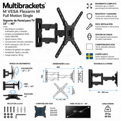 Multibrackets - Soporte TV con brazo articulado Ref. FLEXARM M FULLMOTION SINGLE