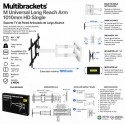 Multibrackets - Soporte TV con brazo articulado Ref. UNIVERSAL LONG REACH 101 blanco