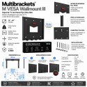 Multibrackets M VESA Wallmount III Soporte TV de Pared Fijo Ultra Slim 15-40" VESA 200x200 30 kg Negro