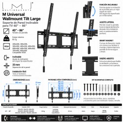 Multibrackets - Soporte TV de pared inclinable. Ref. Wallmount Tilt Large