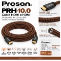 Proson PRH-10.0 – Cable HDMI 2.1 Ultra High Speed 10 m, 8K, 4K 120 Hz, HDR y eARC