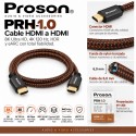 Proson PRH-1.0 – Cable HDMI 2.1 Ultra High Speed 1 m, 8K, 4K 120 Hz, HDR y eARC