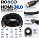 RO&CO HDMI-30.0 – Cable HDMI 1.4 High Speed con Ethernet 30 m y Amplificador Integrado