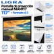 Ligra MAN117 – Pantalla de Proyección Manual 117" Formato 4:3 para Pared o Techo