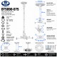 B-Tech BT5890-075 Blanco Soporte Universal de Techo para Proyector 89,5 cm hasta 10 kg