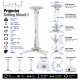Multibrackets Projector Ceiling Mount I Soporte de Techo Universal para Proyector Blanco 13,5 kg