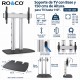RO&CO BB-1285 Soporte de Suelo para TV 70"-110" hasta 100 kg con Base y 150 cm de Altura