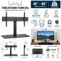 Multibrackets Tablestand Turn XXL Peana Giratoria para TV 46"-86" VESA 600x400 hasta 55 kg Negro