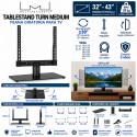 Multibrackets Tablestand Turn Medium Peana Giratoria para TV 32"-43" VESA 400x400 hasta 30 kg Negro