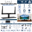 Multibrackets Tablestand Turn X Large Peana Giratoria para TV 60"-75" VESA 800x400 hasta 50 kg Negro
