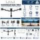 Multibrackets M Deskmount Basic Triple Soporte de Sobremesa para 3 Monitores 15"-27" VESA 100x100 Negro