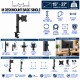 Multibrackets M Deskmount Basic Single Soporte de Escritorio para Monitor 15"-27" Negro