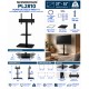 Sonorous PL2810 Peana TV de Suelo Giratoria 37"-55" VESA 600x400 con Estante y Vidrio Negro