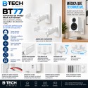 B-Tech BT77 White Soportes de Pared para Altavoces hasta 25 kg Ajustables 135-280 mm Blanco - Pareja