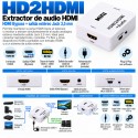 HD2HDMI – Extractor de Audio HDMI a Estéreo Jack 3,5 mm con Bypass HDMI