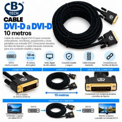 B-Tech Cable DVI-D a DVI-D 10 m – Cable Digital con Conectores Dorados