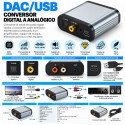 DAC/USB Conversor de Audio Digital Óptico y Coaxial a RCA y Jack 3,5 mm